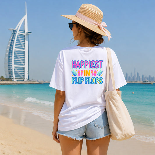 Oversized T-Shirt - Summer Flip Flops