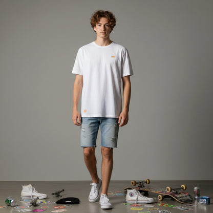Skating Over Problems Oversized White T-Shirt | Streetwear By TRBL