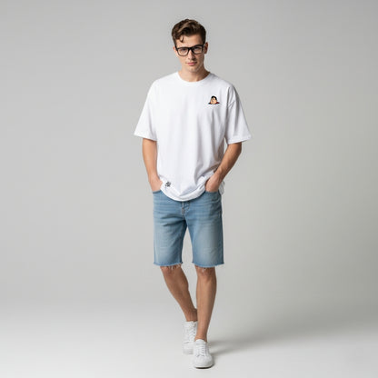 Supperman Oversized White T-Shirt | Funny Parody Graphic by TRBL