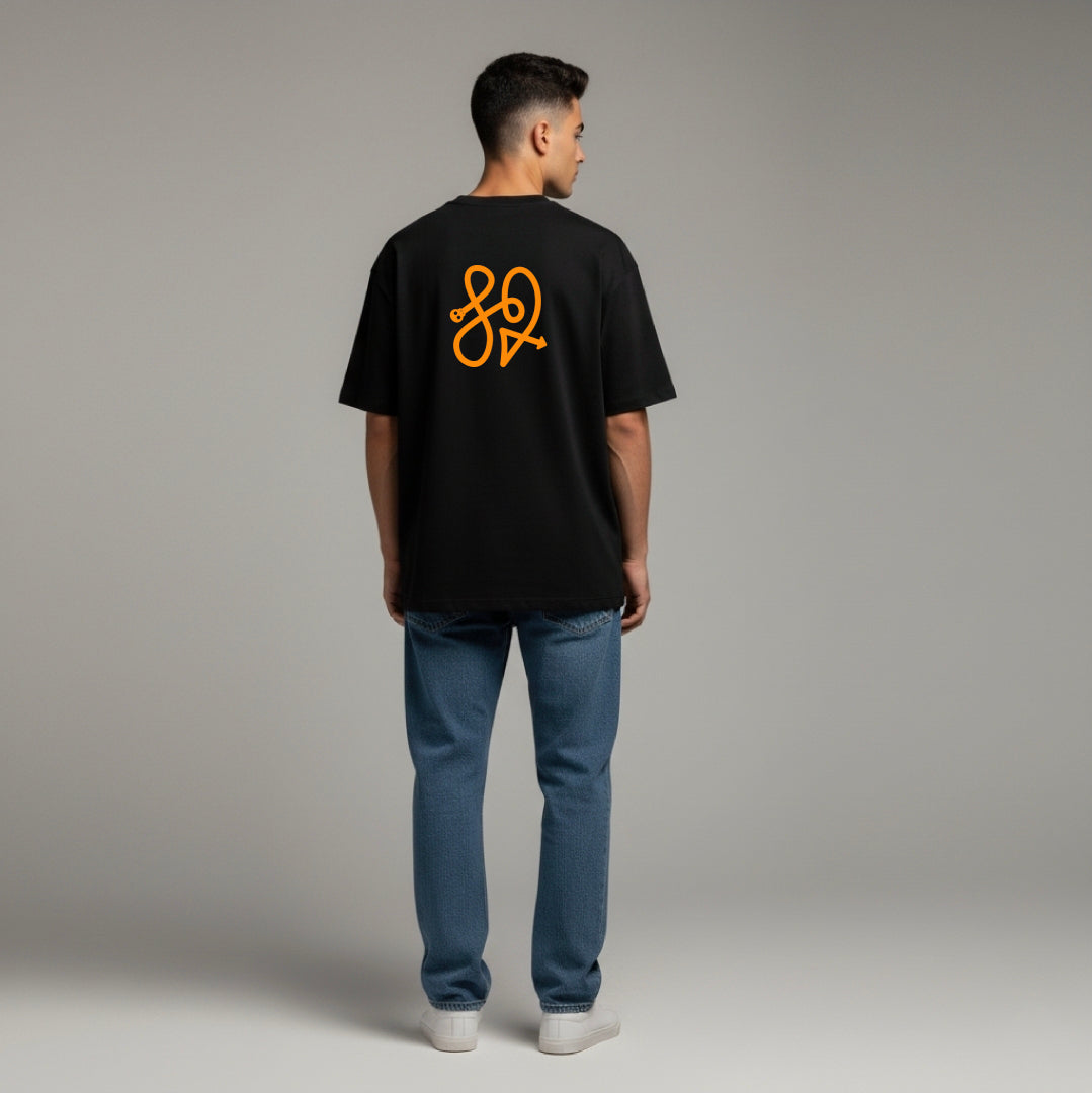 TRBL Oversized T-Shirt Orange Logo | Minimal  Streetwear by TRBL