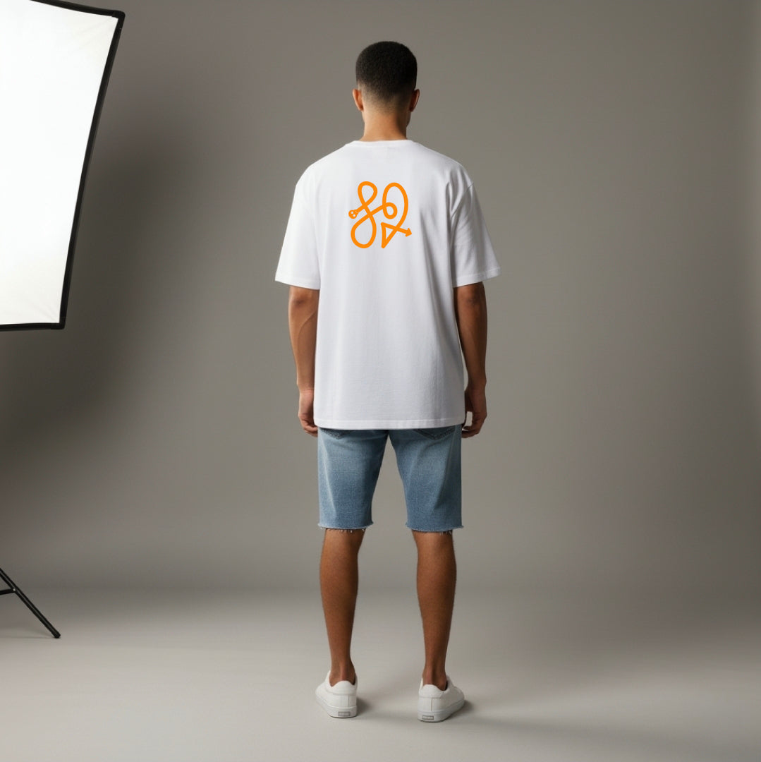TRBL Oversized T-Shirt Orange Logo | Minimal  Streetwear by TRBL