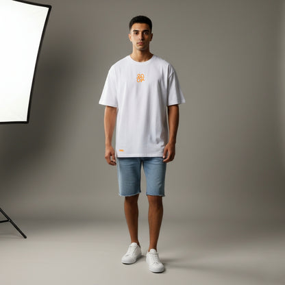 TRBL Oversized T-Shirt Orange Logo | Minimal  Streetwear by TRBL