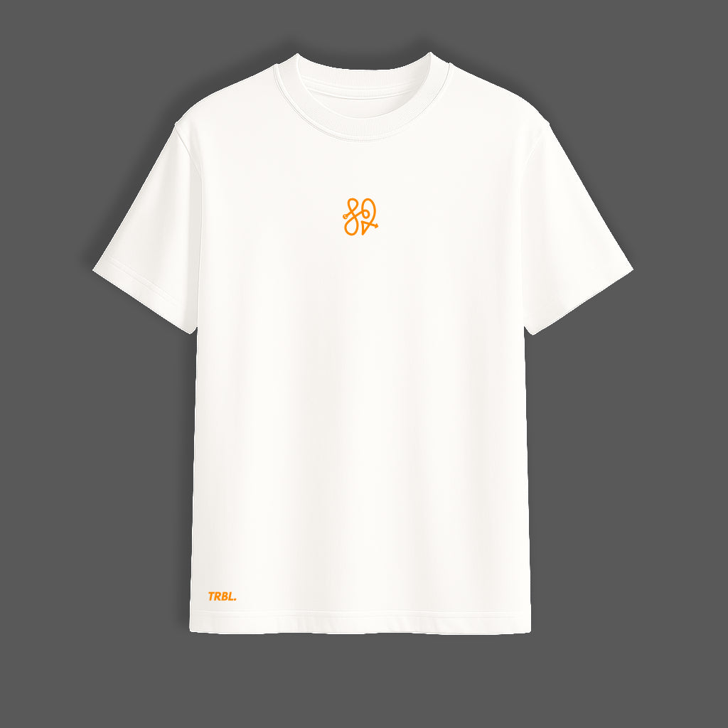 TRBL Oversized T-Shirt Orange Logo | Minimal  Streetwear by TRBL