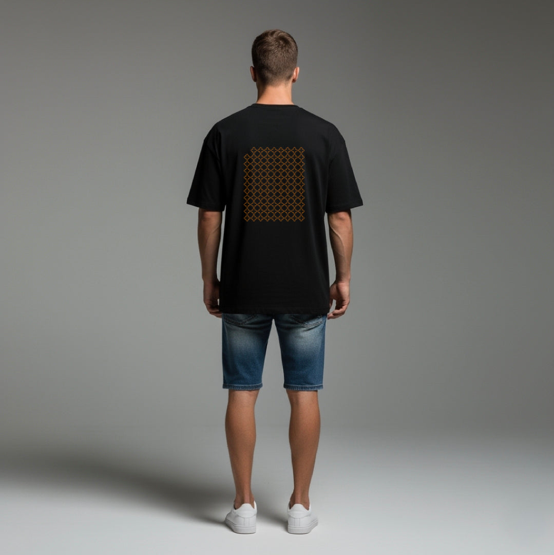 Thai Pattern T-Shirt | Minimal Black & Gold Streetwear by TRBL