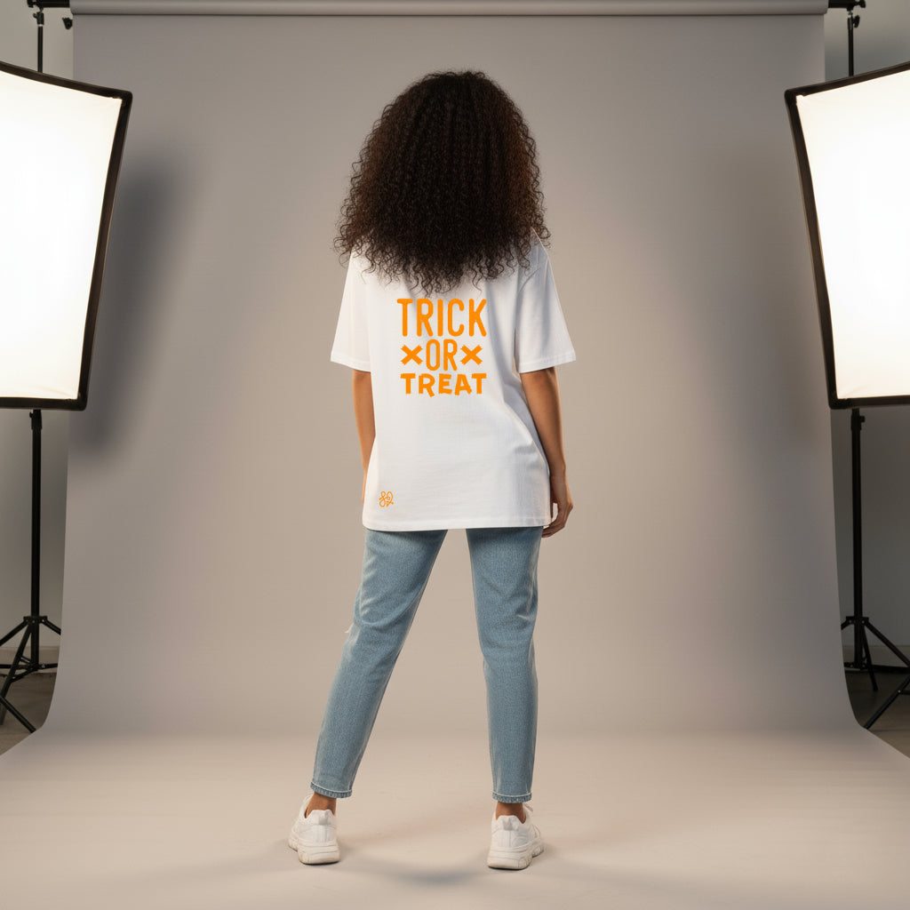 TRBL Oversized “Trick or Treat” T-Shirt | Halloween Streetwear Edition By TRBL