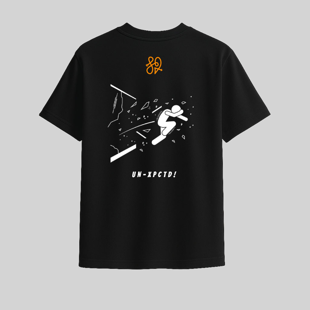 UN-XPCTD Oversized Black T-Shirt | Minimal Graphic Streetwear by TRBL