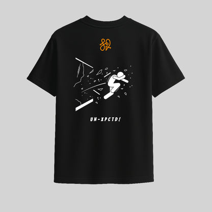 UN-XPCTD Oversized Black T-Shirt | Minimal Graphic Streetwear by TRBL