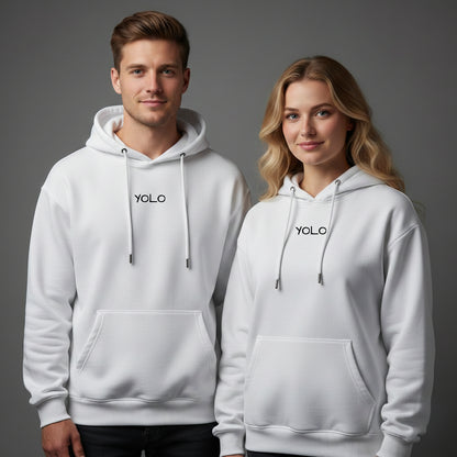 YOLO Oversized Hoodie | Minimal Winged Figure Graphic by TRBL